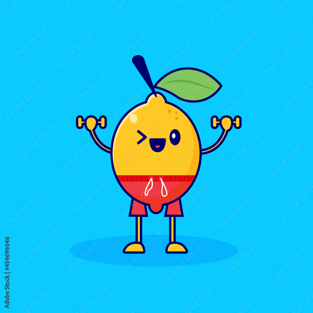 light weight lemon cartoon character