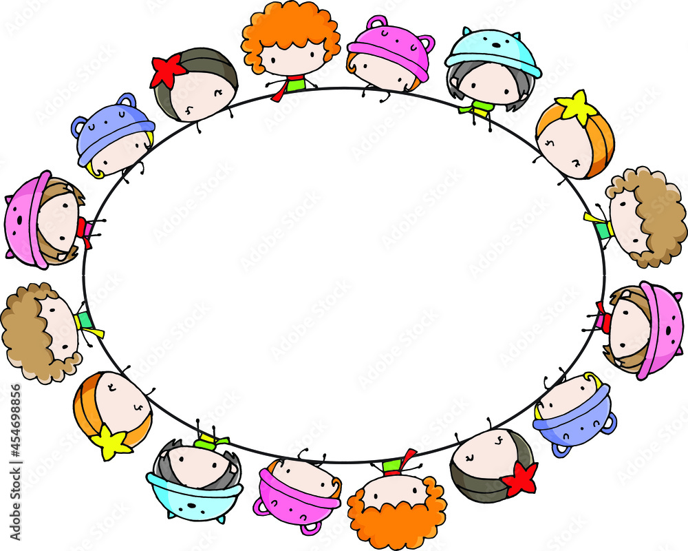vector cartoon kids Children's background border frame card vector cartoon kids Children's background border frame card