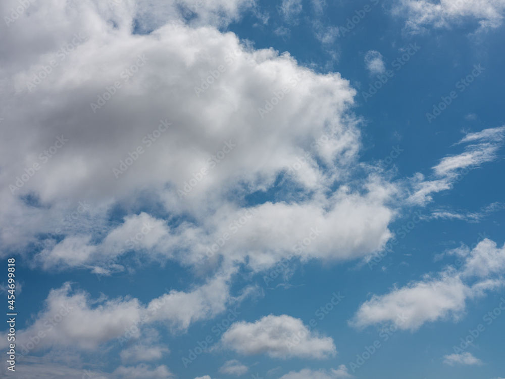 Fluffy clouds floating on blue sky Fluffy clouds floating on blue sky