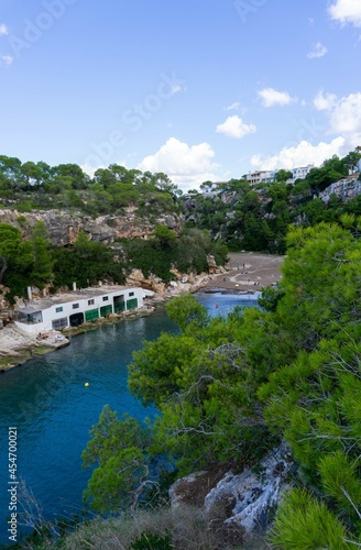  Turquoise Majorcan cove with its typical houses