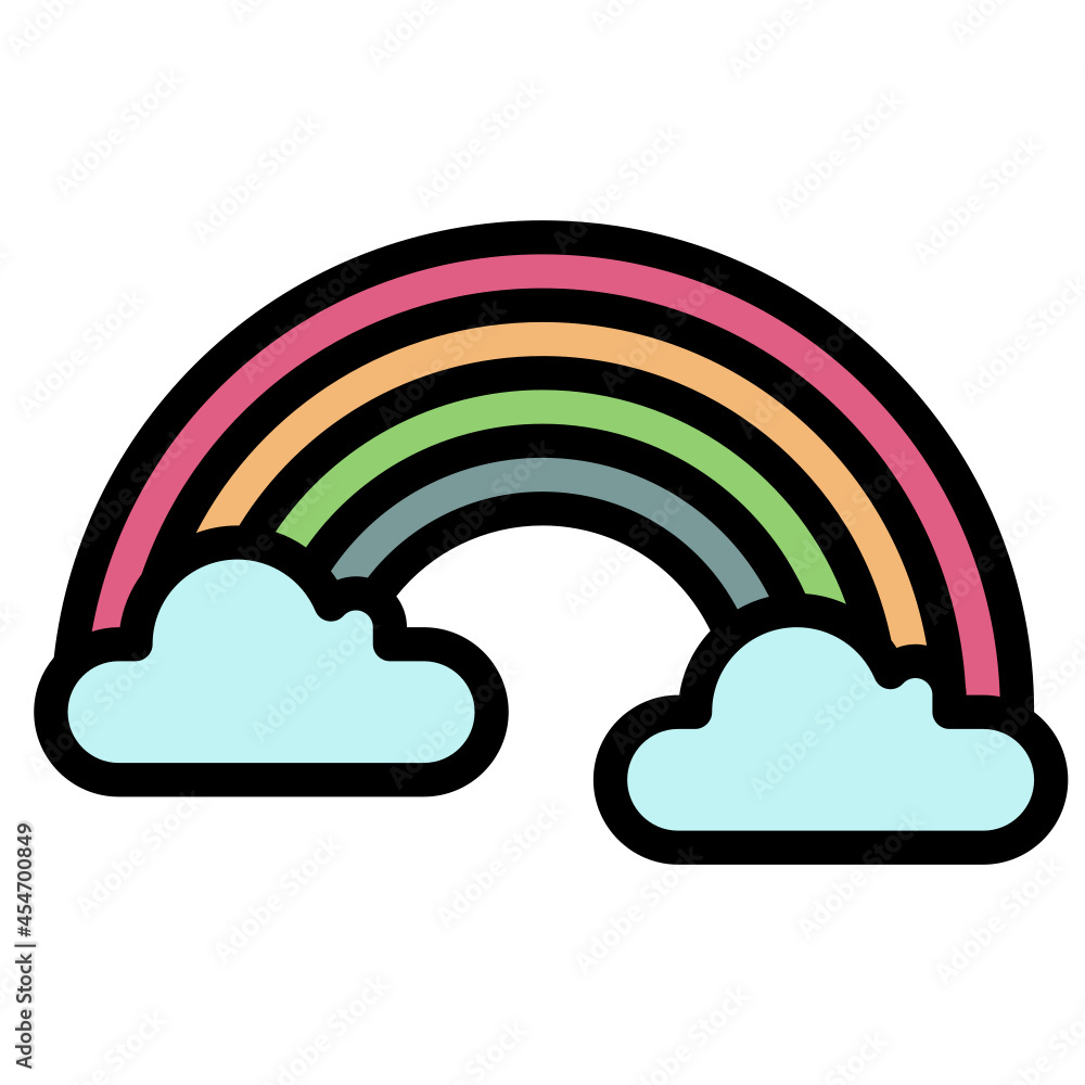 rainbow line icon rainbow line icon