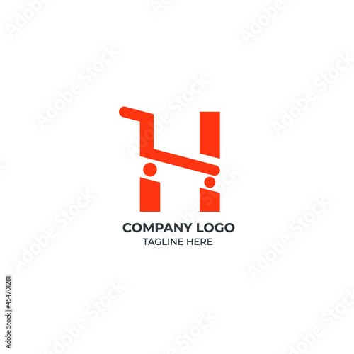 Letter H logo icon design template 