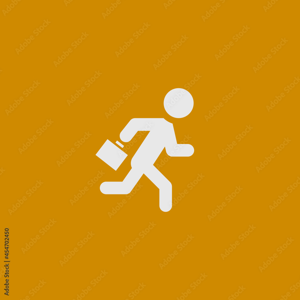 Businessman Running - Sticker Businessman Running - Sticker