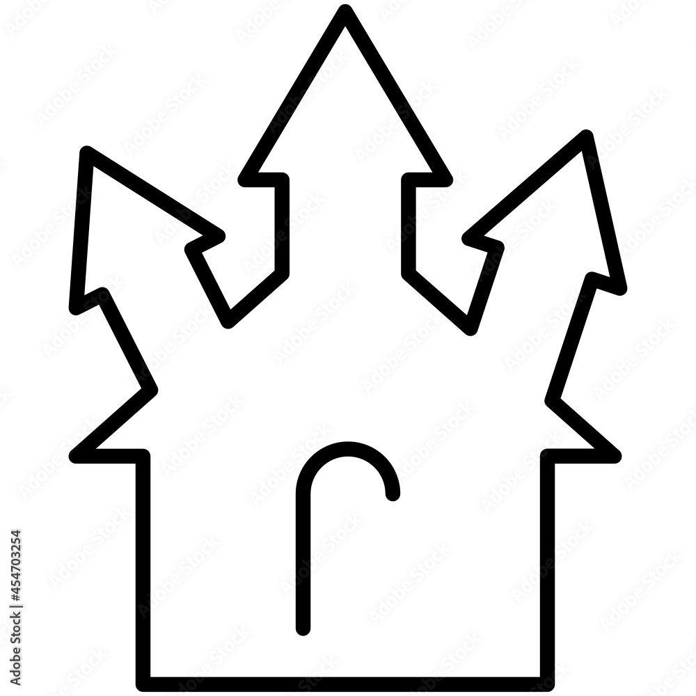 halloween line_castle line icon halloween line_castle line icon