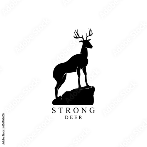 exotic deer silhouette illustration