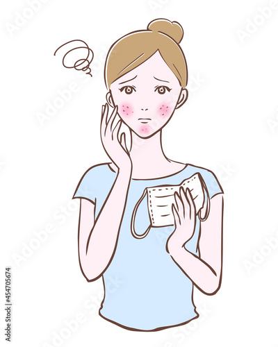 マスクによる摩擦・肌荒れに悩む女性