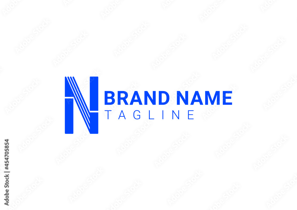 N letter logo and icon design template