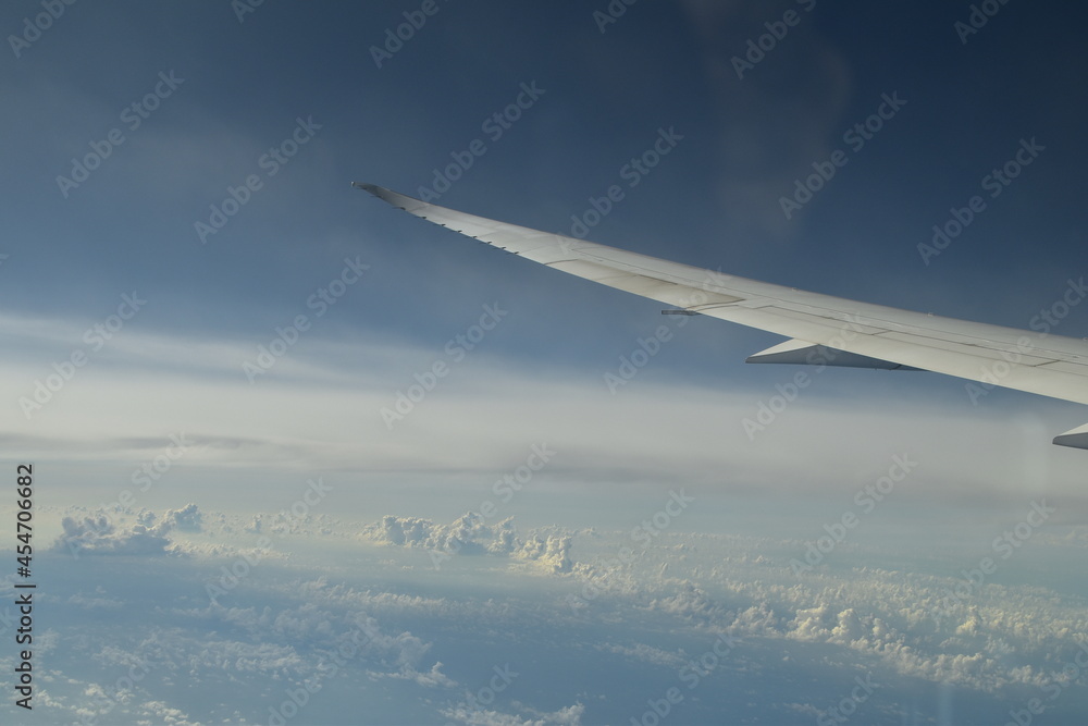 Fototapeta premium The view from an airplane in Japan