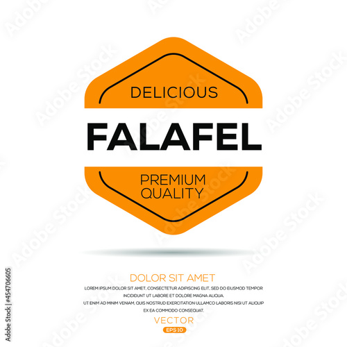 Creative (Falafel) logo template, Falafel sticker, vector illustration.