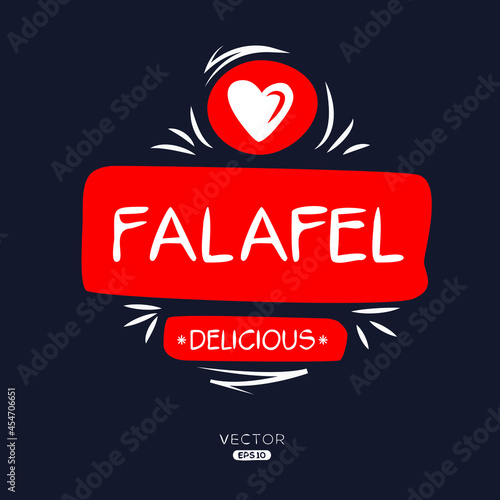 Creative (Falafel) logo template, Falafel sticker, vector illustration.