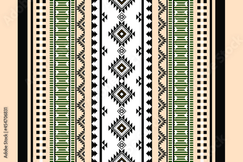 Geometric ethnic oriental seamless pattern traditional Design for background,carpet,wallpaper.clothing,wrapping,Batik fabric,Vector illustration.embroidery style - Sadu, sadou, sadow or sado