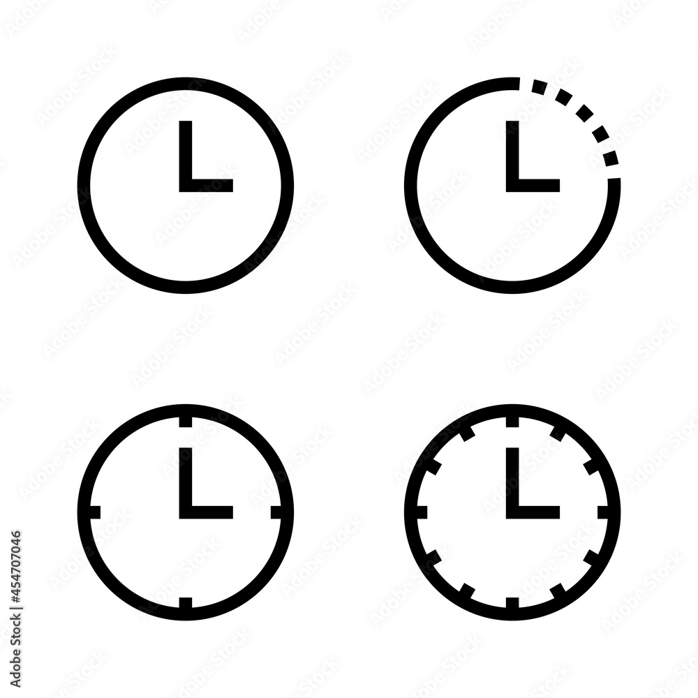 Clock icon set Clock icon set