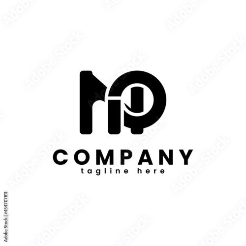 NP or MP letter Logo Vector. Bold, strong and modern. Suitable for use in any industrial business.