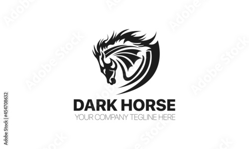 Dark Horse Logo Design Template
