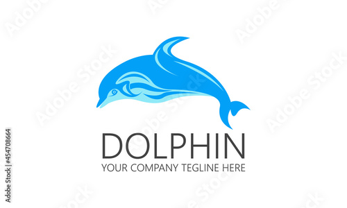 Dolphin Animal Logo Design Template