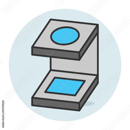 Counting Pick Glass Concept Vector Icon Design, Offset Printing Symbol, Digital Printer Services Sign, Cmyk Color print equipment Stock illustration