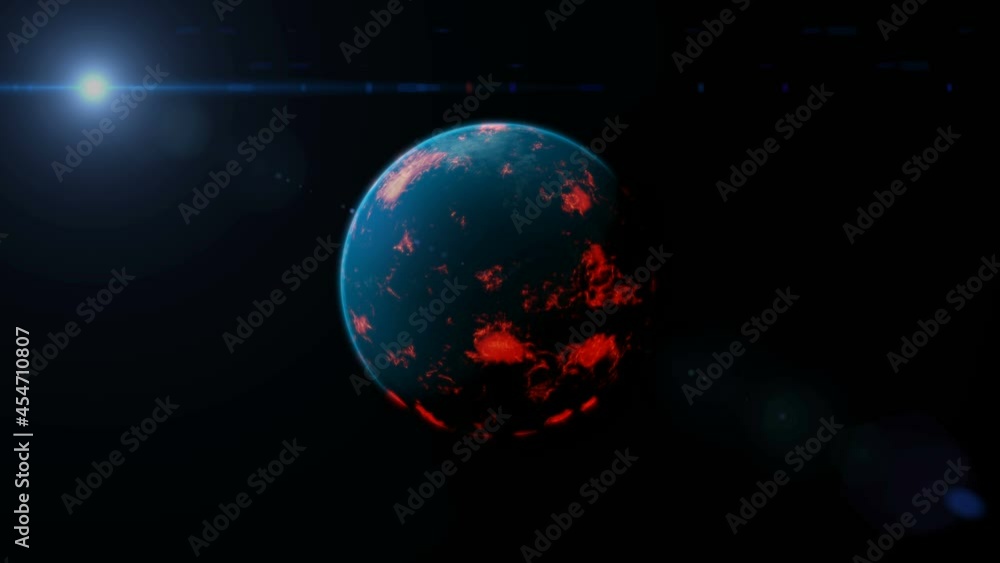 Dead planet orbiting in space - Loop animation Dead planet orbiting in space - Loop animation
