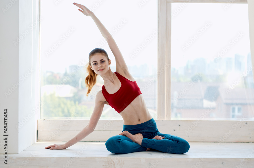 woman doing yoga meditation relaxation woman doing yoga meditation relaxation