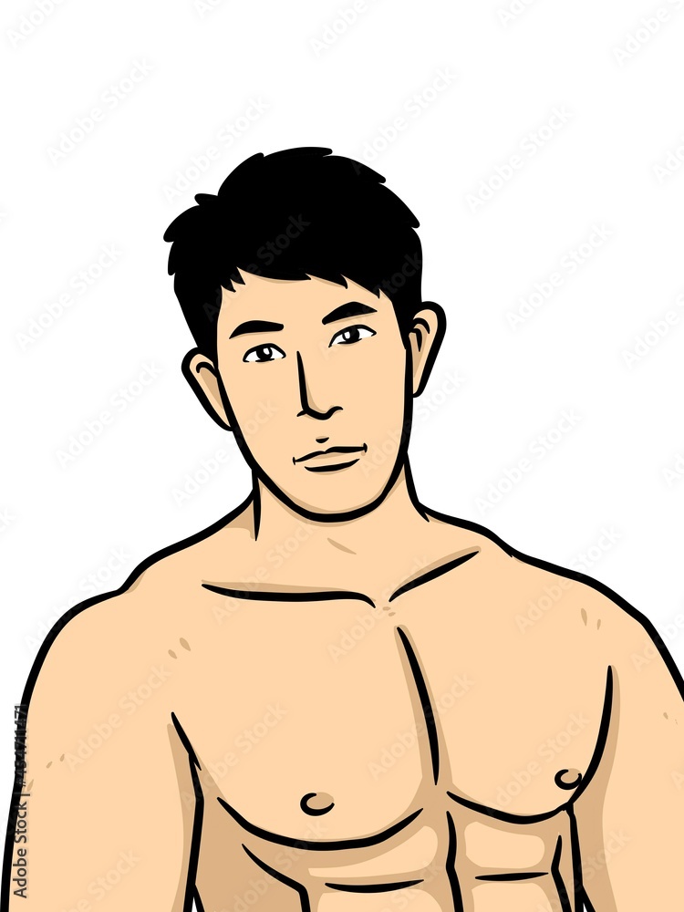 cute man cartoon on white background cute man cartoon on white background