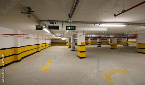 empty and closed underground garage