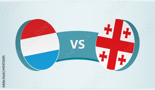 Luxembourg versus Georgia, team sports competition concept.