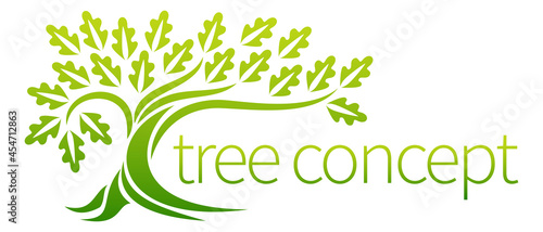 Oak Tree Icon Concept