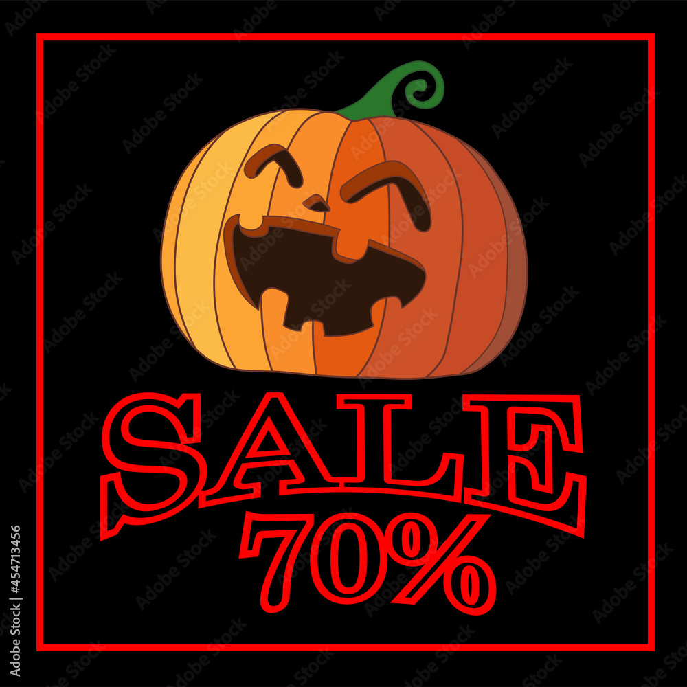 Halloween sale banner with pumpkin Halloween sale banner with pumpkin