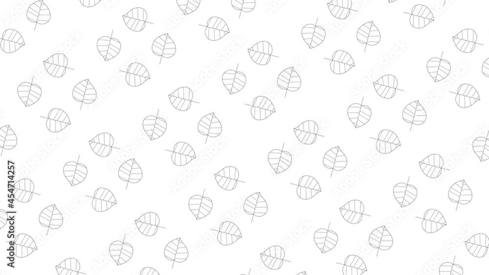 Aspen tree leaves black thin line icons on a white background. Seamless loop motion graphic pattern with animated leaves in geometric grid Aspen tree leaves black thin line icons on a white background. Seamless loop motion graphic pattern with animated leaves in geometric grid