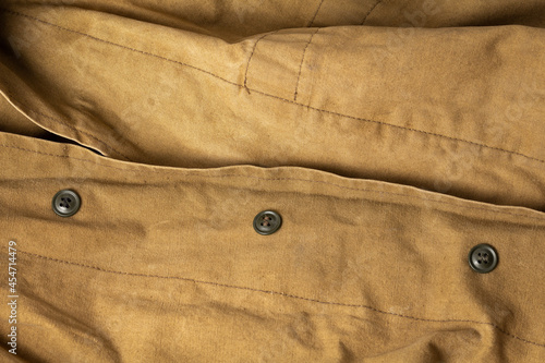 Canvas cloth military jacket with buttons