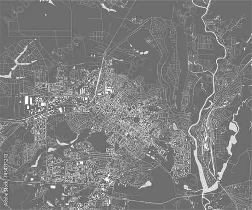 map of the city of Poltava, Ukraine