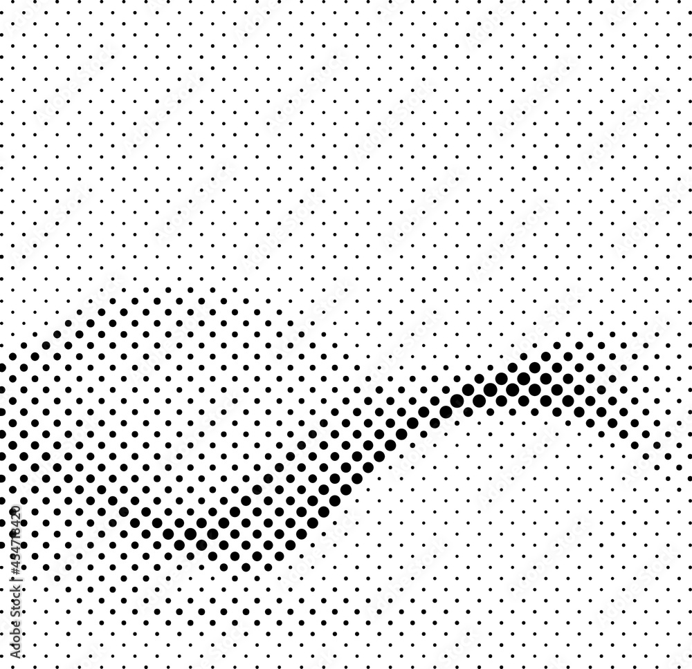 Abstract halftone background. Modern gradient halftone pattern vector illustration. Black and white Halftone dot art. 