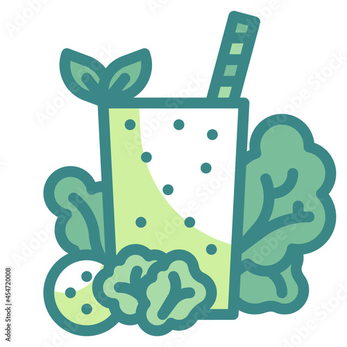 smoothie blue line icon
