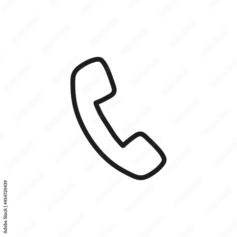 Phone call icon with white background. Call center or information desk concept. Phone call icon with white background. Call center or information desk concept.