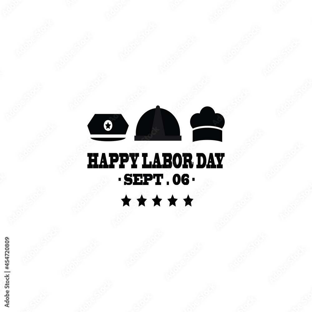 Happy Labor Day, September event, American labor day, vector, illustration, black and white happy labor day Happy Labor Day, September event, American labor day, vector, illustration, black and white happy labor day