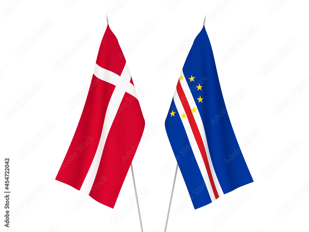 Republic of Cabo Verde and Denmark flags