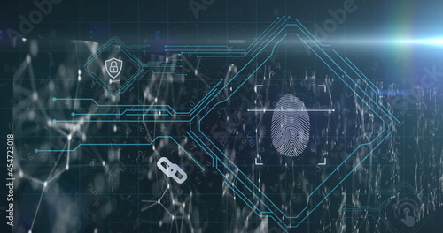 Digital security interface against screens of network of connections