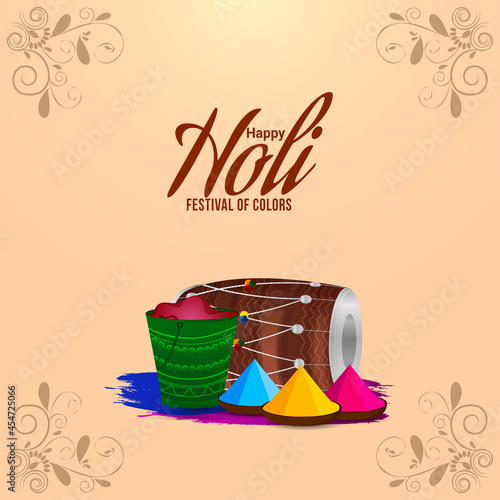 Happy holi vector illustration nad background