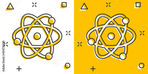 Science icon in comic style. Dna cell cartoon vector illustration on white isolated background. Molecule evolution splash effect business concept.