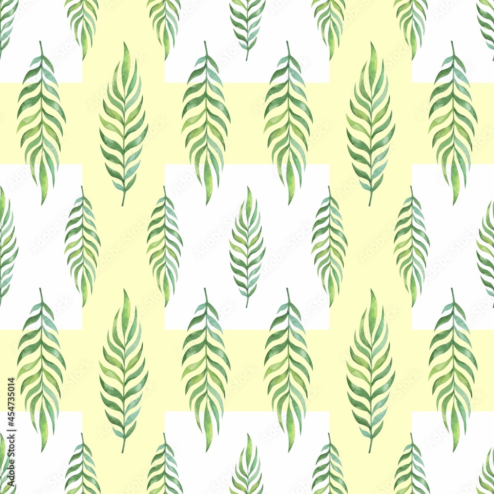 Grass pattern in watercolor style. Beautiful seamless pattern with wild herbs and leaves. It can be used as a background template for wallpaper, printing on fabrics, paper, invitations, etc Grass pattern in watercolor style. Beautiful seamless pattern with wild herbs and leaves. It can be used as a background template for wallpaper, printing on fabrics, paper, invitations, etc