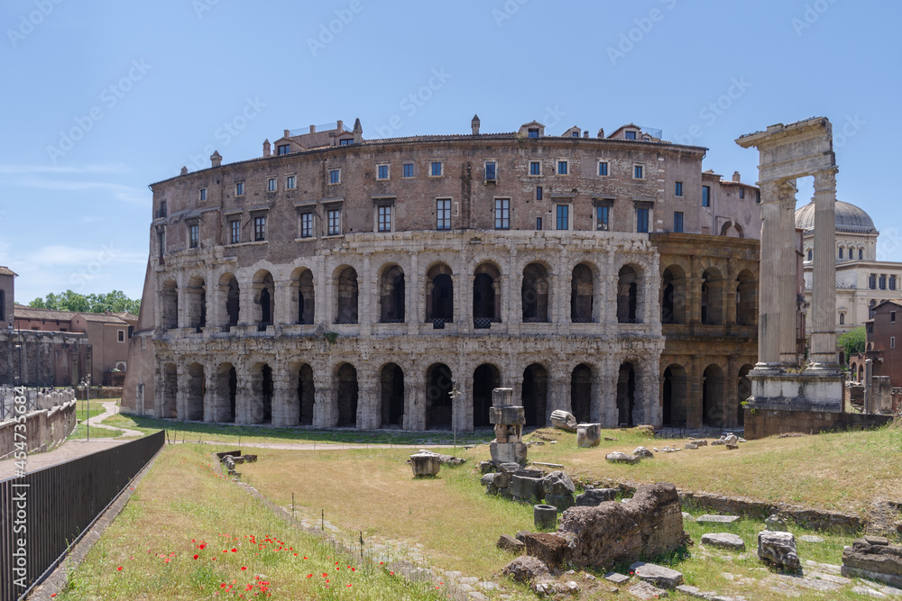 Theatre of Marcellus and Temple of Apollo, Rome, Italy