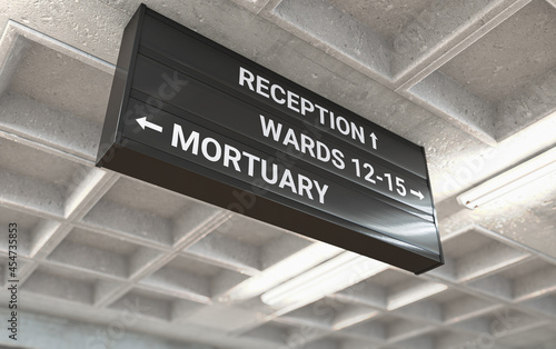 Hospital Directional Sign Mortuary