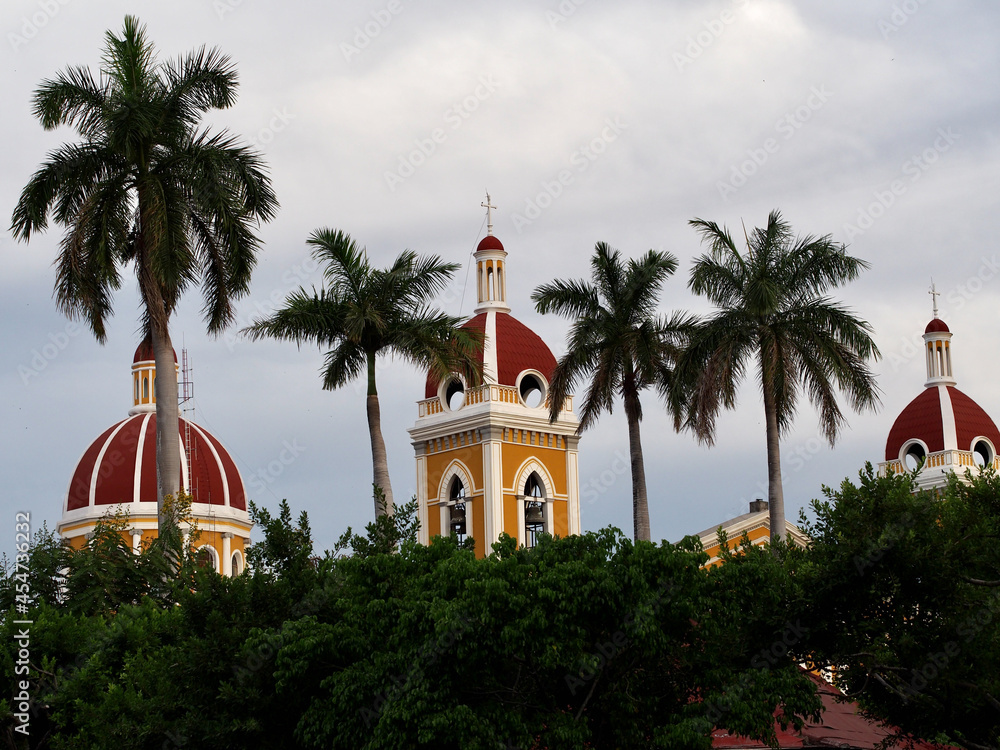 Church towers in Granada, Nicaragua