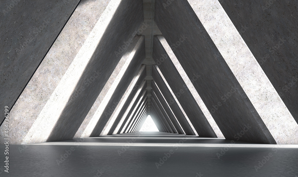 Obraz premium Concrete Tunnel Backdrop Stage