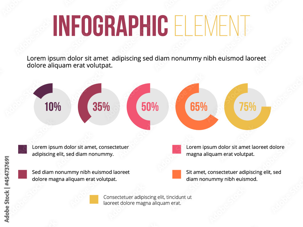 Circle Button information infographic element Circle Button information infographic element