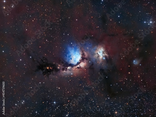 The colorful reflection nebulae of Messier 78 in Orion