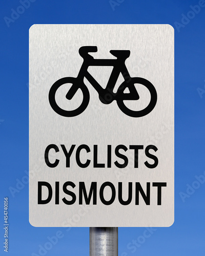 Cyclists Dismount Sign, United Kingdom