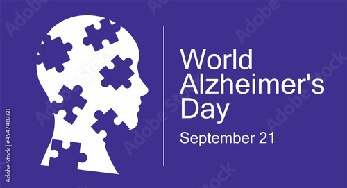 World Alzheimer's Day. September 21. Template for background, banner, card, vector illustration