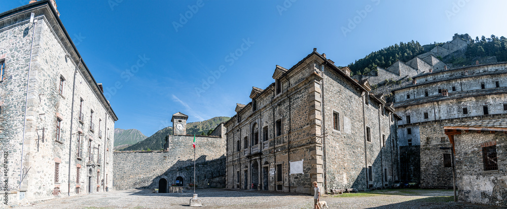 Naklejka premium Fenestrelle Fort , the biggest fortification in Europe , famous attaction for tourists in entire world.