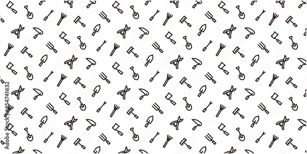 Gardening icon pattern background for website or wrapping paper (Monotone version) Gardening icon pattern background for website or wrapping paper (Monotone version)