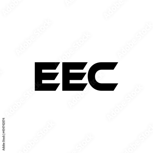 EEC letter logo design with white background in illustrator, vector logo modern alphabet font overlap style. calligraphy designs for logo, Poster, Invitation, etc. photo